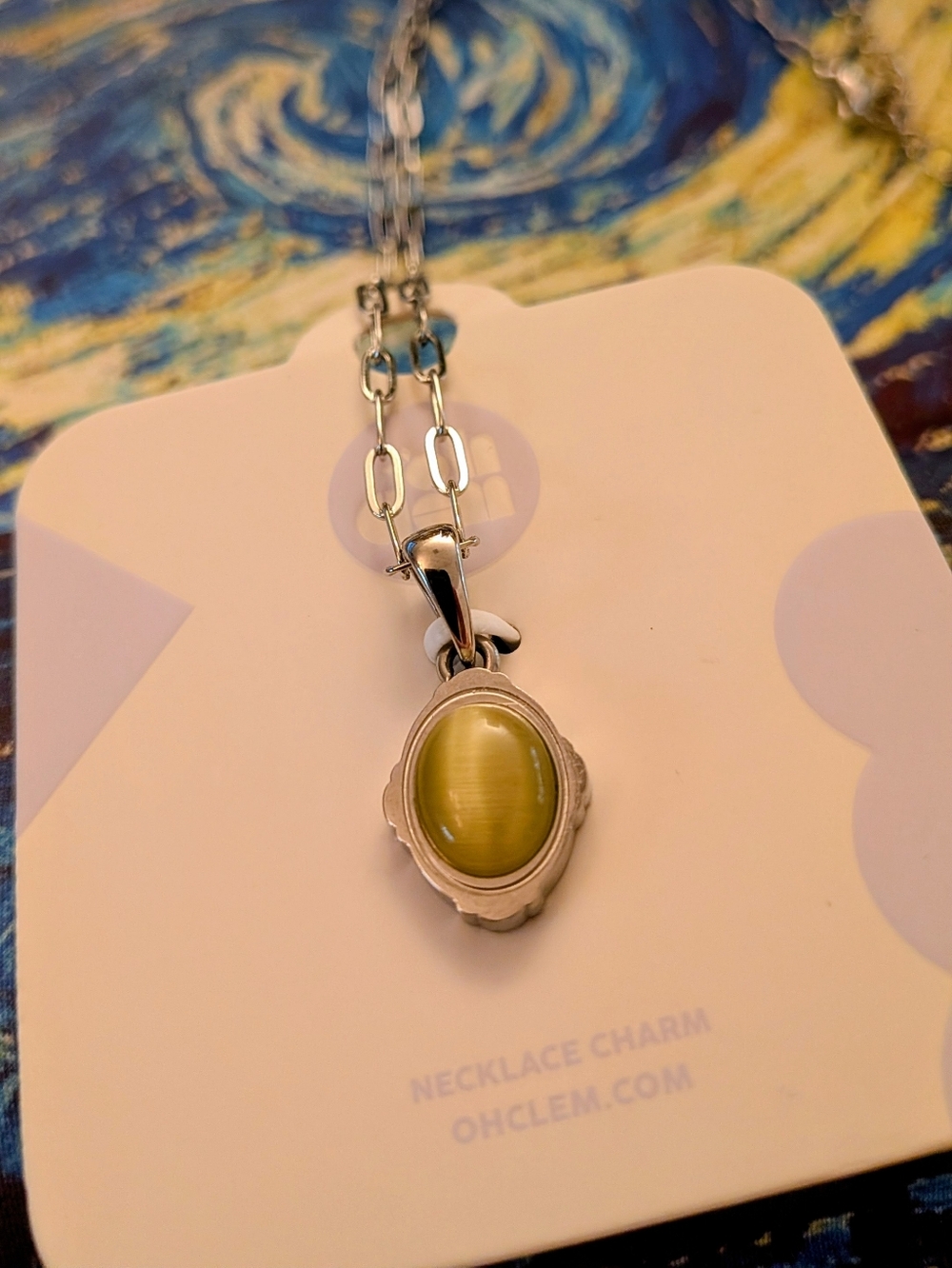 Oh Clementine Misty Charm on Paperclip Necklace - NWT